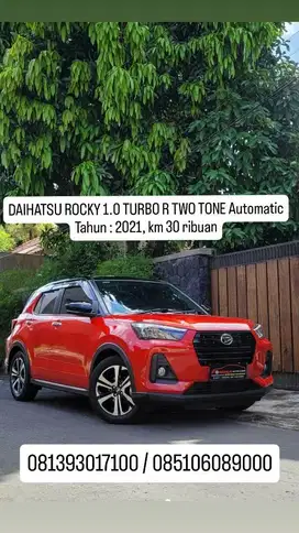 DAIHATSU ROCKY 1.0 TURBO R  Automatic
Tahun : 2021, km 30 ribuan
