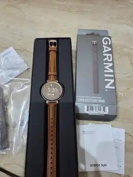 Jual garmin lily 2 classic cream gold tan leather