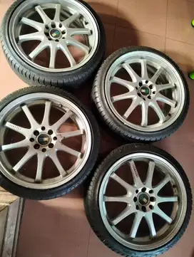 DIJUAL CEPAT VELG ENKEI R18 DAN BAN 4X100 / 4X114