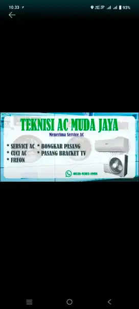 Service Ac cuci isi freon