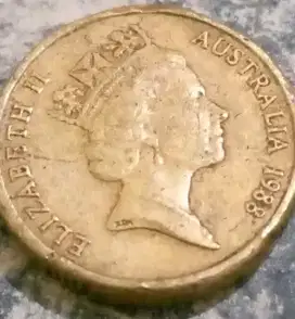 Uang koin 2 Dollar Australia inisial HH dan RDM Tahun 1988