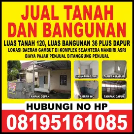 Rumah dijual daerah gambut