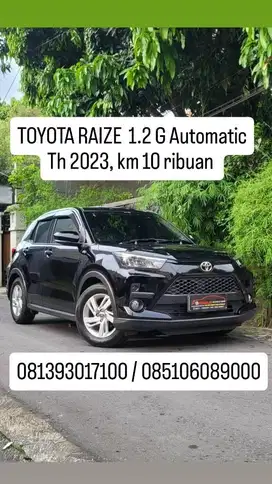 TOYOTA RAIZE 1.2  G Automatic
Th 2023, km 10 ribuan