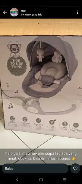 Bouncer baby swing sugar baby