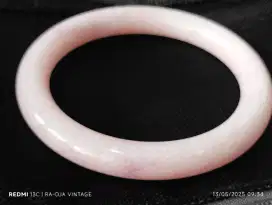 Natural pink jadeite bracelet