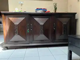 Buffet kayu jati antik 3 (tiga) pintu