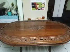 1 Meja Makan Ukir Jepara Bonus 6 Kursi Makan Ukir Jepara