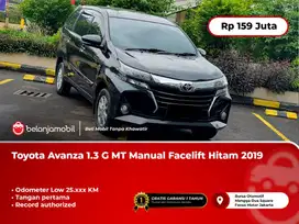 [ LOW KM 25RB ] Toyota Avanza 1.3 G MT Manual Facelift Hitam 2019 2020