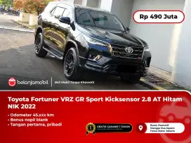 Toyota Fortuner VRZ GR Sport Kicksensor 2.8 AT Hitam 2022 2023