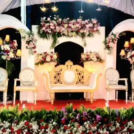 Full set Tenda Pelaminan Hajatan / Nikahan