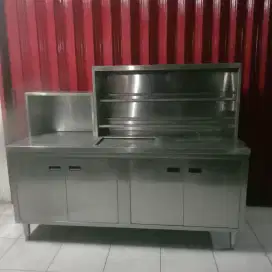 Ice bin kabinet stainless / meja stainless / meja prepare stainless