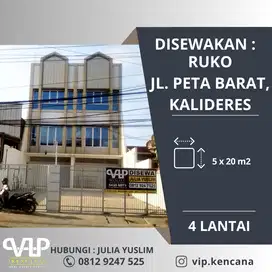 DISEWAKAN : Ruko di Jl. Peta Barat, Kalideres, Jakarta Barat
