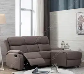Kredit Informa Owen Sofa Recliner Sudut Fabric Kanan - Cokelat