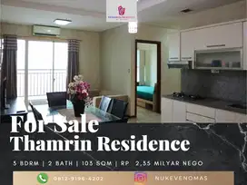 Dijual Apartement Thamrin Residence 3 Bedroom Furnished Tower B