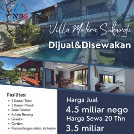 Dijual villa dekat dengan air terjun tegenung lokasi sukawati gianyar