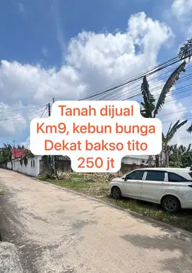 DIJUAL TANAH KM9 PALEMBANG JL KEBUN BUNGA
