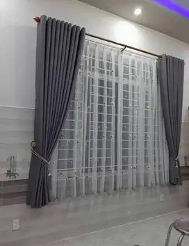 Pasang Gorden Blackout Sekat Klinik Hordeng Pintu Gordyn Vitrase