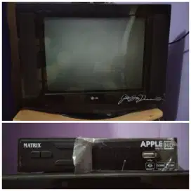 Jual Cepat TV LG Slim 21 & STB Apple Matrix Bonus Antena Luar