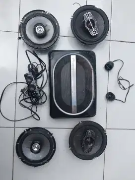 1 SET AUDIO MOBIL PIONEER SPEAKER ACTIVE SUBWOOFER TS WX110A COAXIAL 2