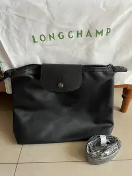 Longchamp Hobo Cuir Full Leather Black