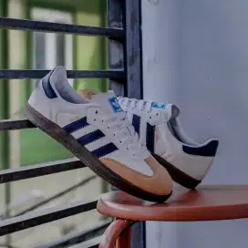 ADIDAS SAMBA OG VEGAN WHITE NAVY  GUM