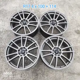 Rep RAYS 57E (HSR) R17 pcd 4 x 100 + 114 lebar 7,5 off 38