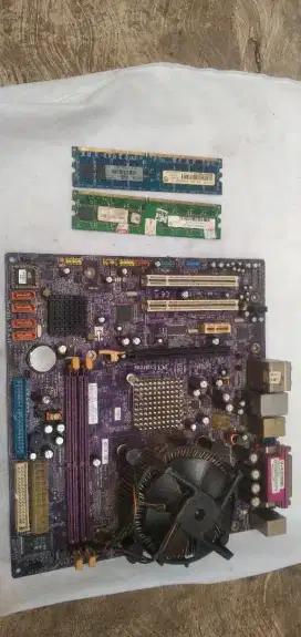 Mobo LGA intel dan Ram 1gb 2 biji nego