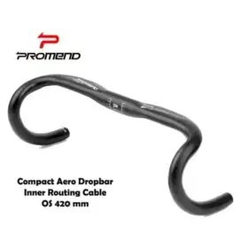 Stang Sepeda Aero Promend 420 mm Dropbar Alloy Inner Cable Road Bike