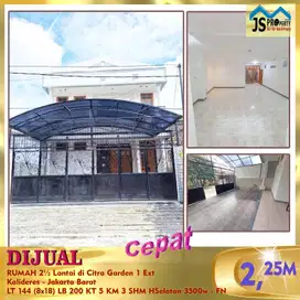 dijual murah rumah 2.5 lantai citra garden city 1 kalideres jakarta