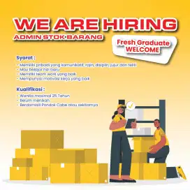 DIBUTUHKAN SEGERA ADMIN STOCK BARANG