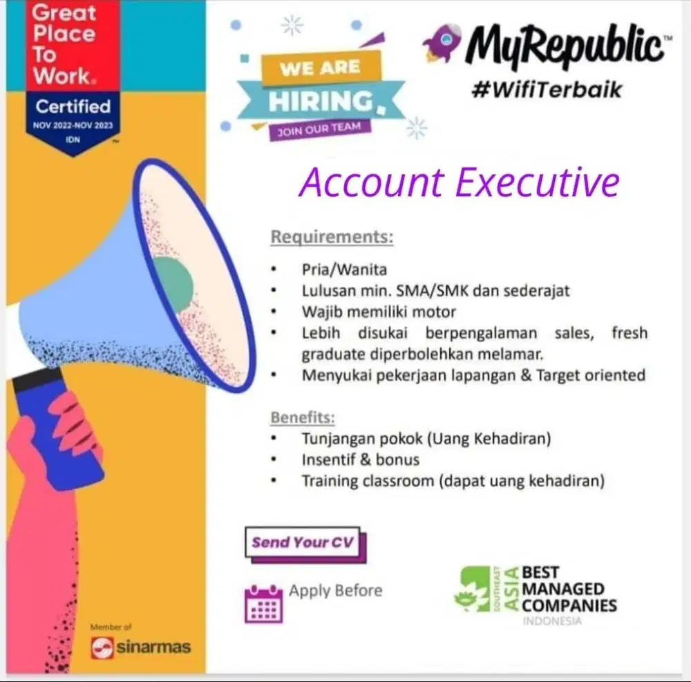 Lowongan Pekerjaan Sinarmas Group - Myrepublic