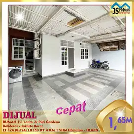 dijual murah rumah 1 1/4 lantai di puri gardena kalideres jakarta