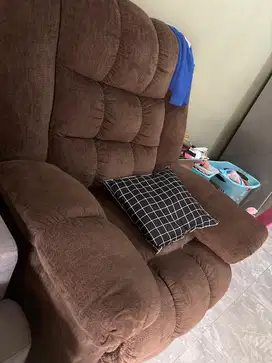 Sofa recliner bludru
