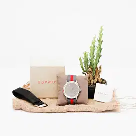 Jam Tangan ESPRIT Rubber Grey Red (Unisex)