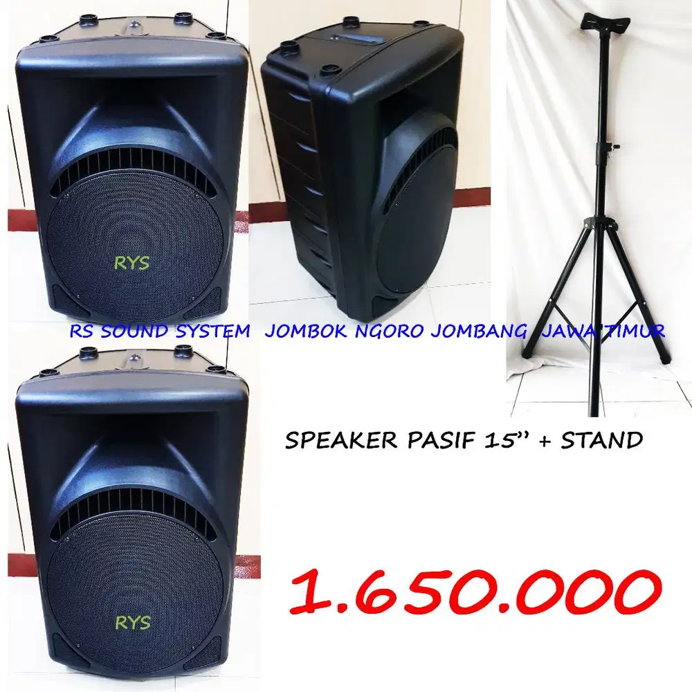 speaker pasif 15 lengkap stand