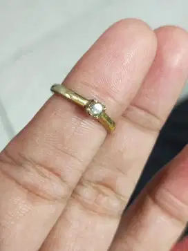 Cincin berlian ring perak