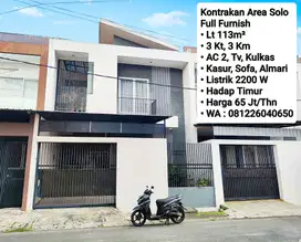 Sewa Rumah Full Furnish Area Solo Dekat Solo Square, Alila Hotel