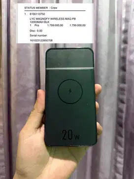 POWERBANK TYPE C LYCUS MAGNOFY