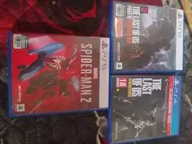 jual 3 kaset ps 5  the last of us 1 & 2 & spiderman 2