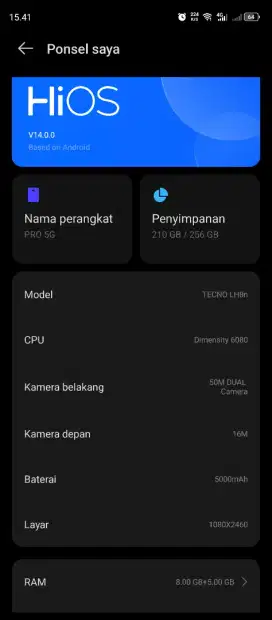 Hp Tecno Pova 5 Pro 5G