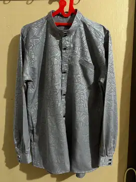 Baju Koko Kemko Embos Sultan ( Warna Abu Muda, ukuran XL )