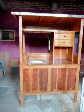 Gerobak mie ayam bahan jati