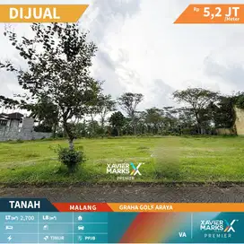 Dijual Tanah Kavling Luas 3 Jejer di Graha Golf Araya Malang