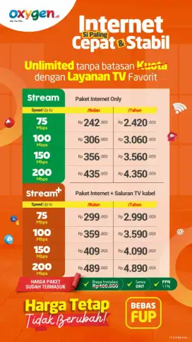 PEMASANGAN WIFI INTERNET OXYGEN