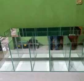Etalase buah display jus ukuran 100x15x35 5 kotak