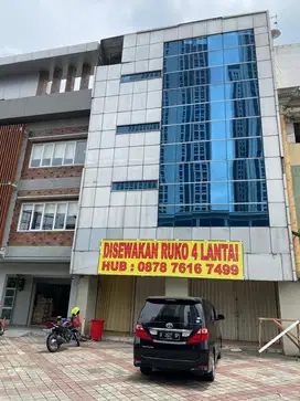 DISEWAKAN RUKO 4 LANTAI SIAP PAKAI UNTUK KEGIATAN KOMERSIL
