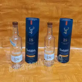 Botol Kosong Bekas SiGlen18 Label Merah Pajangan Unik Hiasan Kamar