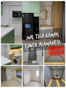Unit Lux atas mall 3BR SHM furnished apartment Bassura City