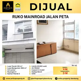 Dijual Ruko Mainroad 3.5 Lantai di Jalan Peta Bandung