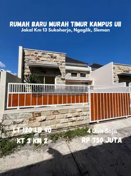 Rumah baru murah timur kampus UII Jakal km 13 Sukoharjo
